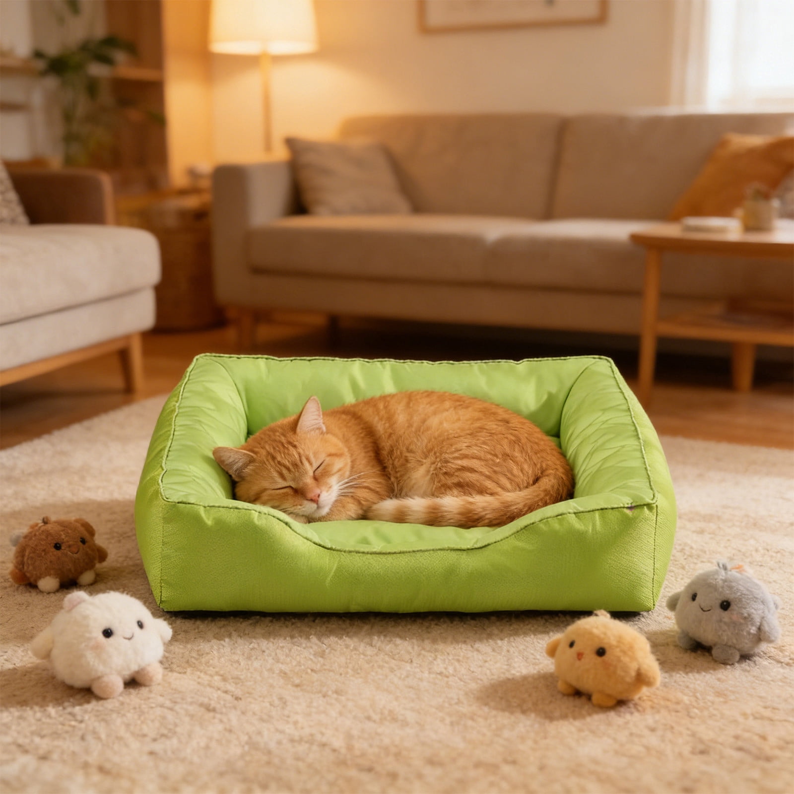 Dog Bed, Four Season Waterproof Wear‑Resistant Oxford Fabric Pet Sleeping Mat Non‑Slip Bottom Portable Indoor Outdoor Easy Clean Pet Bed for Dogs Cats