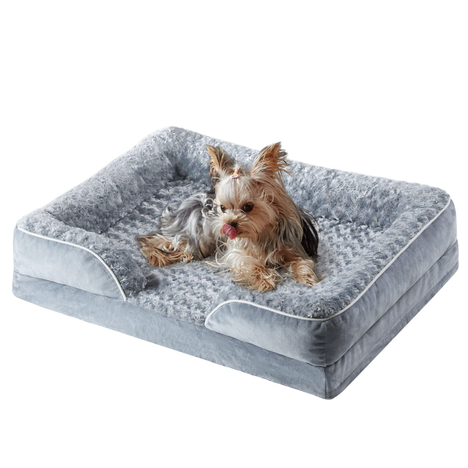 Dog Bed Grey 28.0"l X 23.0"w X 6.5"th Orthopedic Couch Style