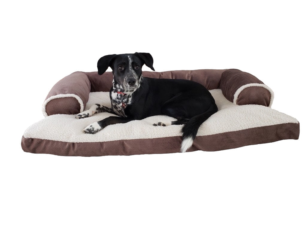 Dog Bed King Orthopedic Extra Large, Brown Sofa Style Dog Pet Bed For