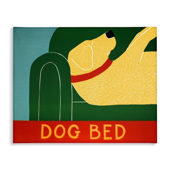 Dog Bed Labrador Canvas Wall Art, design by Stephen Huneck