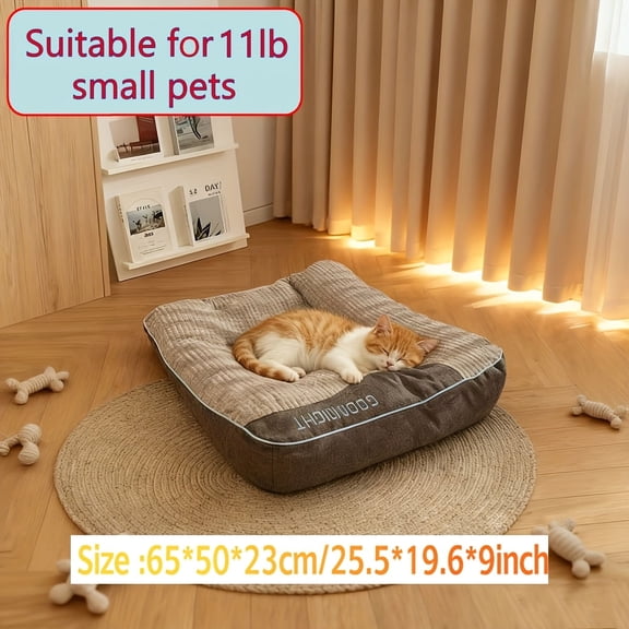 Dog Bed for Large Dogs, Dog Mattress with Pillow for Crate Kennel, Sofa Pet Bed, Super Soft Pet Bed for Medium, Jumbo, Small Dogs Breeds Grey,(Small(23.62" L x 18.5" W x 7.09" Th))