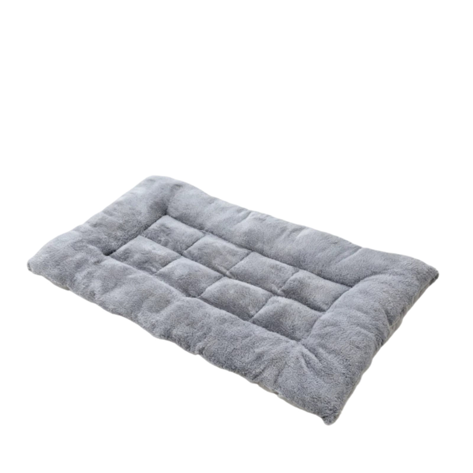 Dog Bed Large, Warm Dog Bed for Winter, 24X47 In, Plush Dog Bed, Dog Mat Bed, Crate Fitting, Pet Mat, Gray, 1 Pc, Insulated Sleeping Pad