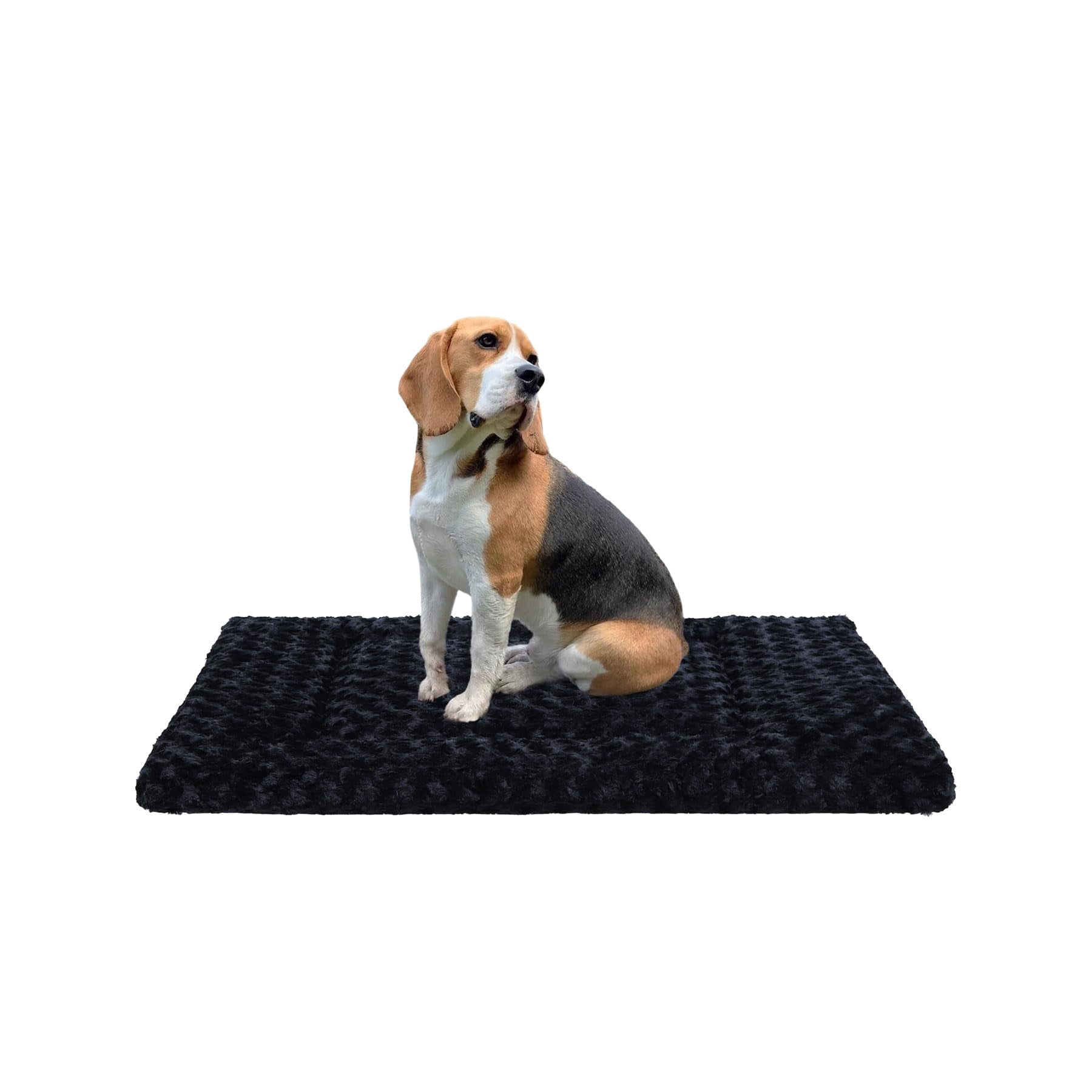 Dog Bed Mat Ultra Soft Crate Pad Comfy Fluffy Pet Kennel Beds Sleeping Mattress For Large Jumbo Medium Small Dogs 36 X 23 Inch Black