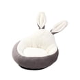 thumbnail image 1 of Dog Bed Pet Bed Cat Sleeping Pad Mattress Comfortable Cushion Cat Beds Bunny Ears Decor Nonslip Bottom Soft Plush Kennel for Cats Dogs Gray, 1 of 8