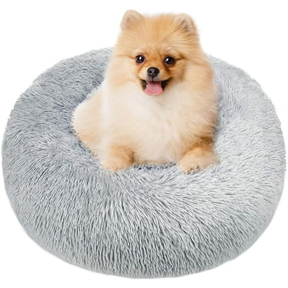 Dog Bed, Round Plush Pet Bed, Cat Bed, Dog House, Puppy Cushion, Portable Warm Soft Comfortable Dog Sofa, Donut Shape Small Dog Bed Soft Cat Sleeping Bed