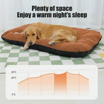 Dog Bed, Washable Dog Bed Deluxe Plush Dog Crate Beds Comfy Kennel Pad Anti-Slip Pet Sleeping Mat for Large, Medium, Small Dogs Breeds, 17.7" x 13.8", Coffee