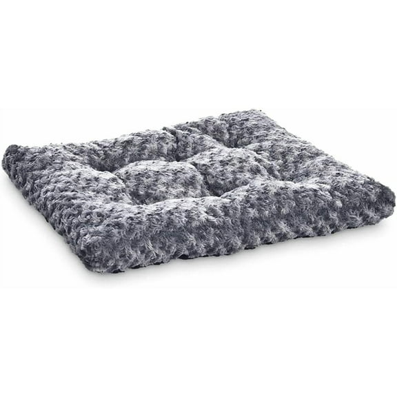 Dog Bed and Crate Pad, Machine Washable, Indoor, 40 x 27 x 3.5 inches, Gray