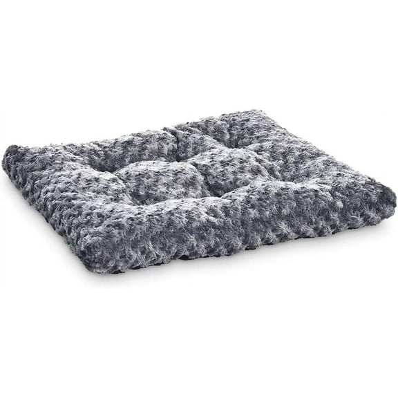Dog Bed and Crate Pad, Machine Washable, Indoor, 46 x 29 x 4 inches, Gray