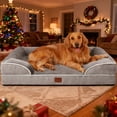 thumbnail image 1 of Dog Bed for Extra Large Dogs - Washable Giant Dog Cat Bed, Comfort Dogs Couch Sofa with Washable Removable Cover, Pet Bed with Nonskid Bottom, Grey, 1 of 5