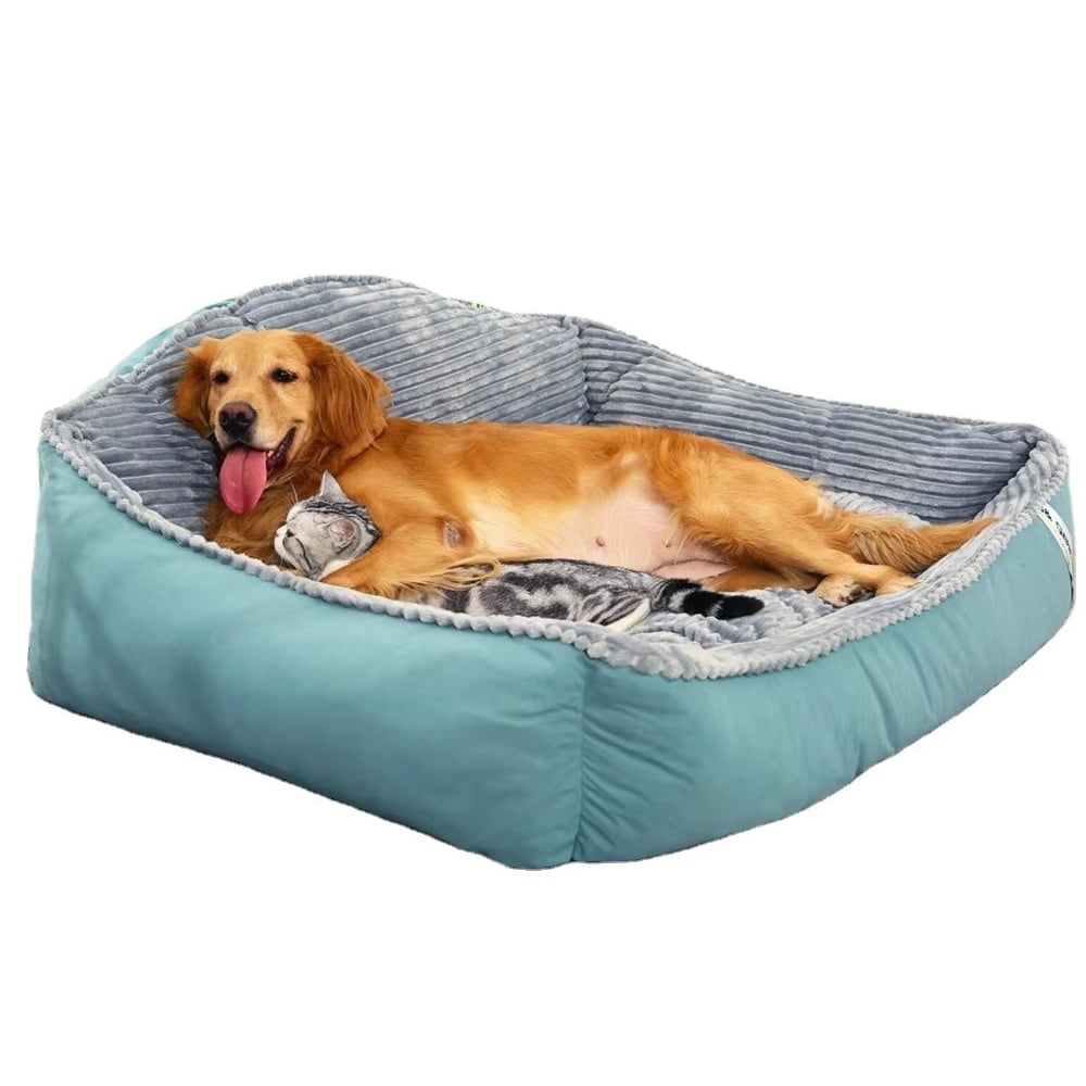 Dog Bed for Large Medium Small Dogs, Rectangle Washable Sleeping Puppy Bed, Orthopedic Pet Sofa Bed,  Anti-Slip Bottom with Multiple Size