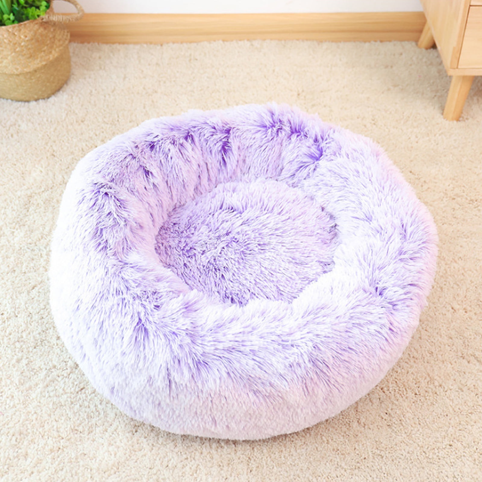 Dog Bed for Small Dogs for Cat Beds for Indoor Cats Round Fluffy