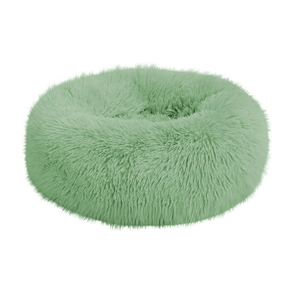 Dog Bed for Small Medium Large Dogs Cats,Calming Washable-Round Cozy Soft Pet Bed for Puppy and Kitten with Slip-Resistant Bottom(S,Green)
