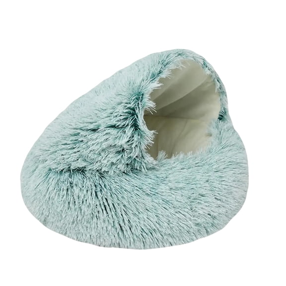 Dog Bed with Cover Cave for Small Dogs Cats Pets, 15.75Inch Green Cozy Cocoon Pet Bed for Pet Gifts
