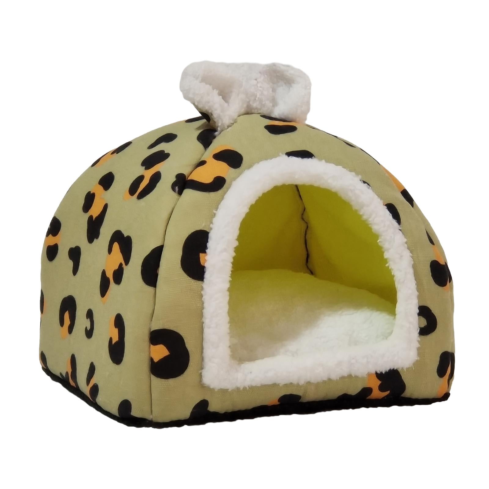 Dog Beds Calming Snooze Furniture Self Warming Cat House for Kitten Dog Cats Green Large