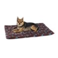 thumbnail image 1 of Dog Beds Chocolate Brown & Blue Pawprint Crate Mats Warm Berber MPET Choose Size (xSmall - 17¾"L x11¾"W), 1 of 1