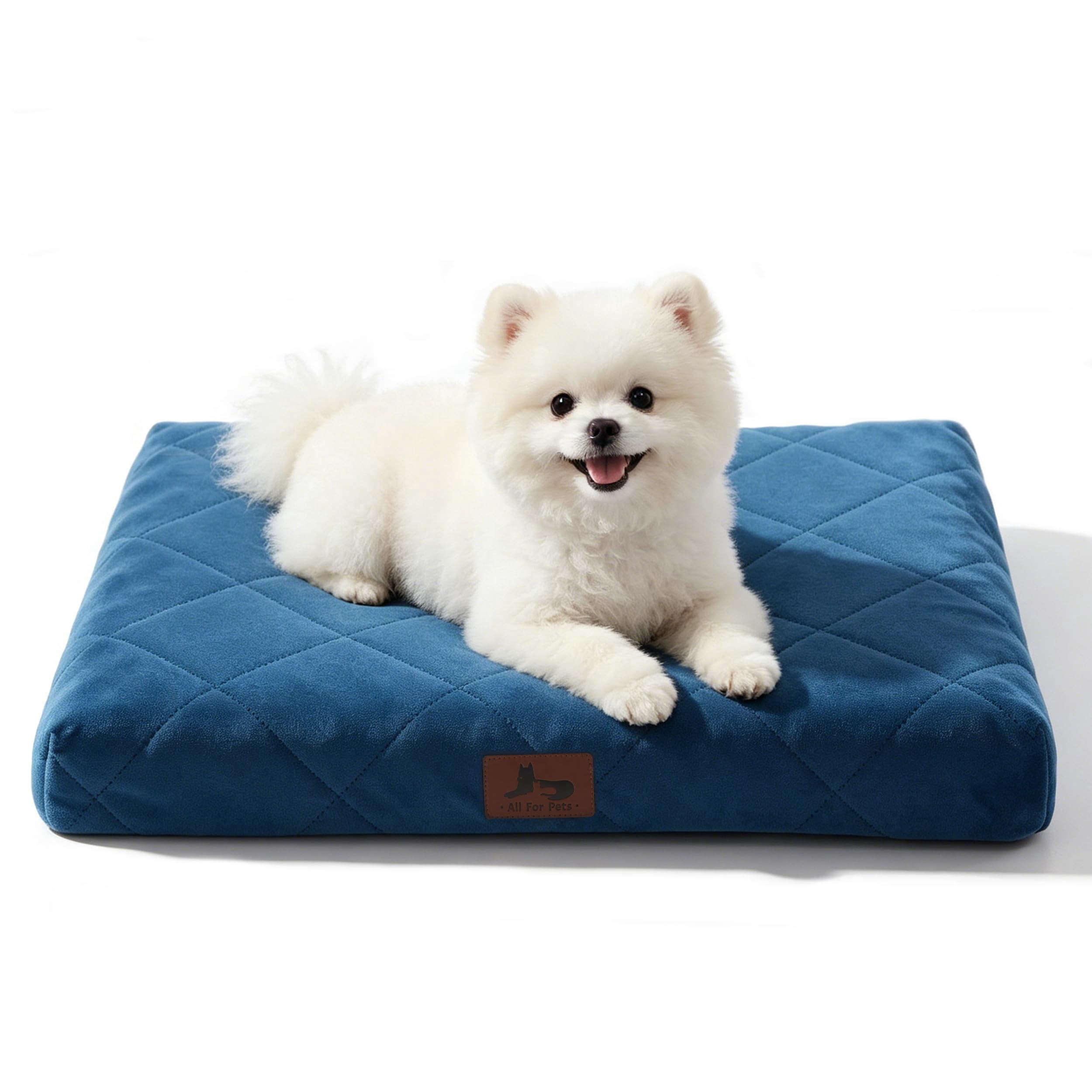 Dog Beds For Small Dogs  Washable Pet Bed Mat With Removable Cover Waterproof Egg Crate Foam Puppy Anti Slip 23" X 18" Not Chewers