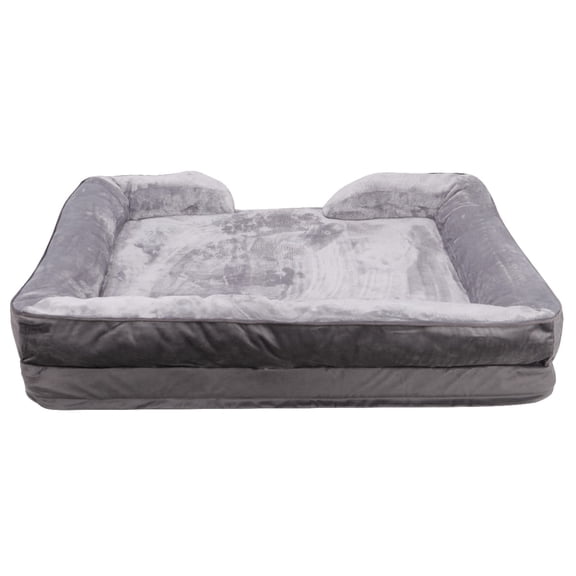 Dog Beds Non-Slip Bottom Breathable Soft Puppy Bed Durable Orthopedic Calming Pet Cuddler, XL, Gray