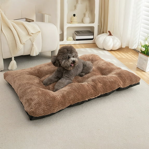 Dog Beds for Small Dogs Plush Winter Warmth Pet Mat Winter Cat Bed Mattress Non-slip Thickened Cats Sleeping Mat Blanket Cats Litter Pet Dog Crate Beds