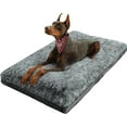 thumbnail image 1 of Dog Beds for Large Dogs Fixable Deluxe Cozy Dog Kennel Beds for Crates Washable Dog Bed, 36 x 23 x 3 Inches, Black, 1 of 10