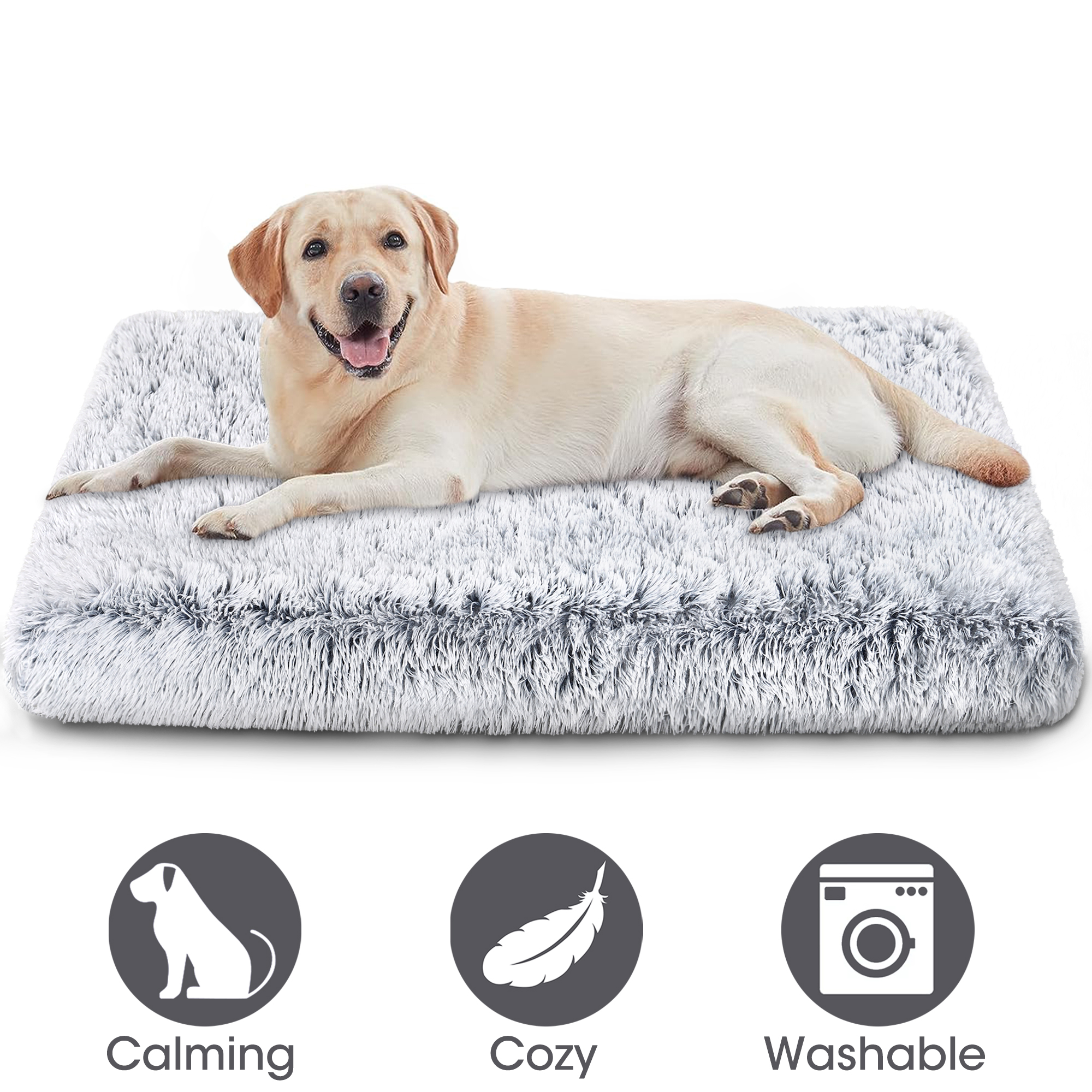 Dog Beds for Large Dogs, iFanze Fluffy Calming Cozy Soft Dog and Cat