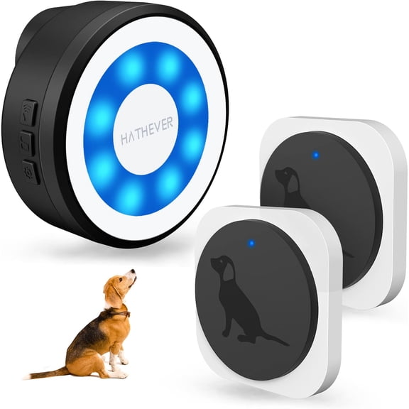 Dog Bells to Go Outside, Wireless Dog Doorbell Operating at 1000 Feet with Chew Resistant IP65 Waterproof Touch Button, CD Quality Sound & 4 Notification Modes