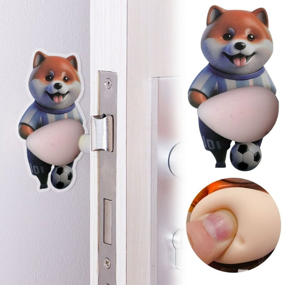 Dog Belly Sticker, Anti-Scratch Protection Corgi Stickers, 3D Soft Belly Pinch Toys for Car Door & Fridge Door(1 Pc）