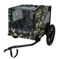 thumbnail image 1 of Dog Bike Trailer with Foldable Steel Frame & Quick-Release Wheels, Non-Slip Floor & Internal Leash, Weatherproof Pet Cart for Small & Medium Dogs (Camouflage), 1 of 9