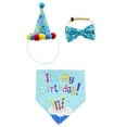 thumbnail image 1 of Dog Birthday Bandana Scarf And Dog Girl Boy Birthday Party Hat With Cute Dog Bow Tie For Small Dog Pet, 1 of 4