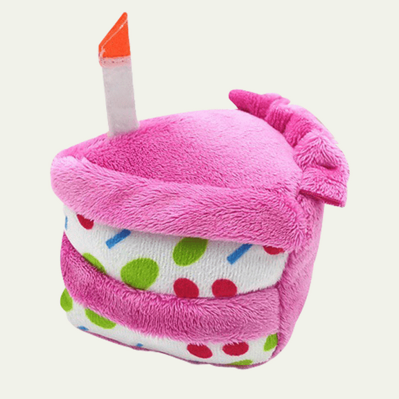 Dog Birthday Cake Toy Dog Birthday Gifts, Squeaky Plush Dog Birthday Toy