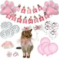 thumbnail image 1 of Dog Birthday Party Set - Includes Bandana, Bowtie, Scarf, Banner, Balloons, Hat - Suitable for Small & Medium Dogs, 1 of 5