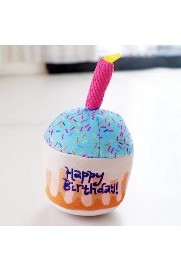 Dog Birthday Toy - Cake Bites Surprise Gift for Pets, Interactive Chew Toy for Dog Party Celebration, Puppy Gift for New Pet, Fun Dog Treat Dispensing Toy for Small Medium Large Dogs