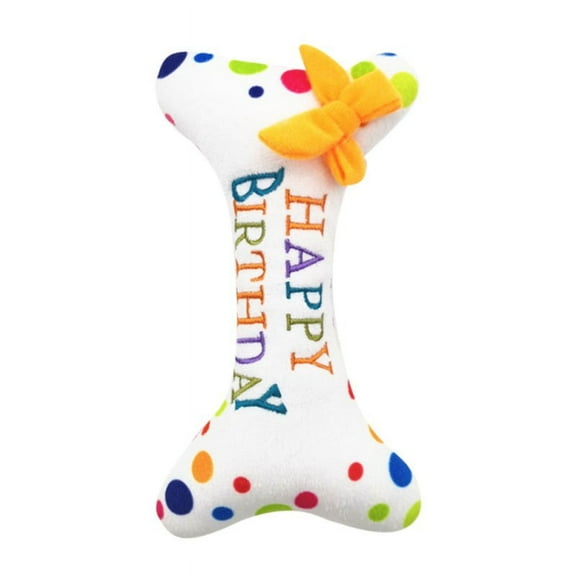 Dog Birthday Toy, Happy Birthday Dog Toy Boy, Squeaky Plush Toy Birthday Cake Toy for Dog Birthday Party, Cute Birthday Gift for Small & Medium Dog