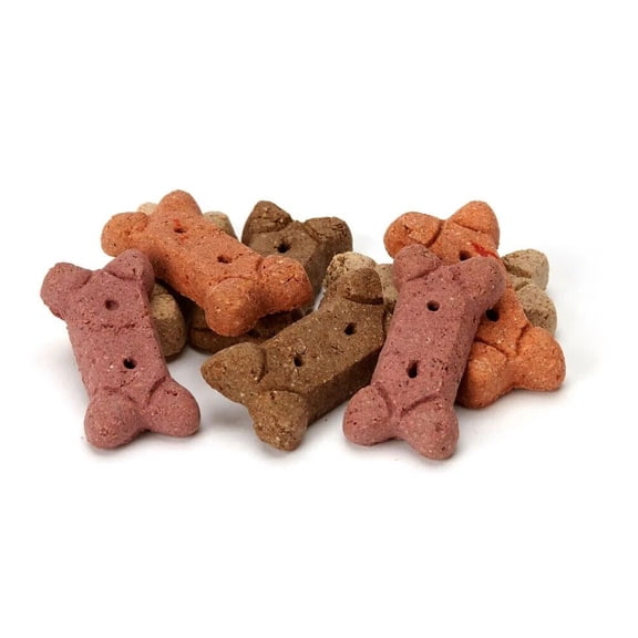 Dog Biscuits USA Made Tasty Multi Flavored or Peanut Butter Treat Bulk Packs YUM (2 inch Assorted - 5 Biscuits)