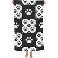 thumbnail image 1 of Dog  Black and  Graffiti Large Beach Towel - Plush Thick Cotton Pool Towel, Adult Beach Towels, 1 of 17