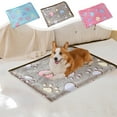 thumbnail image 1 of Dog Blanket Flannel Soft Fleece | Cute Paw Print Throw for Dogs Cats | 30x20 Inch | Washable, Lightweight, Warm, Absorbent, Non-Shedding | Pink, Blue, Khaki | Single Pack, 1 of 6
