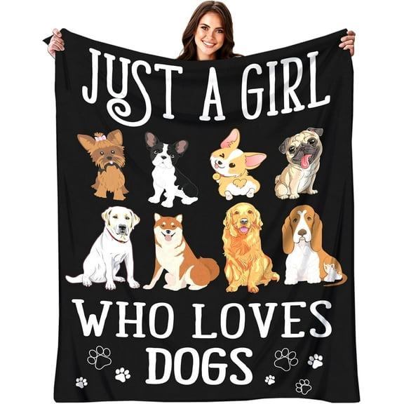 Dog Blanket Gifts for Women Dog Gifts for Dogs Lovers Soft Flannel Blanket for Users Adults 50"x40"