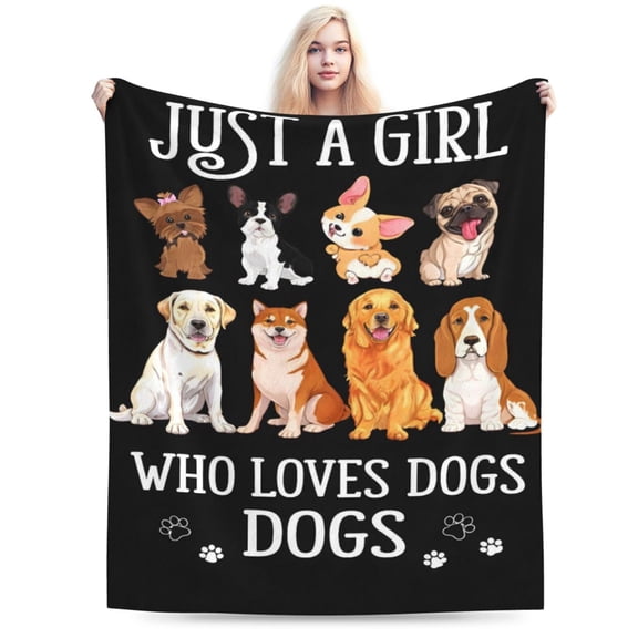 Dog Blanket Gifts for Women Dog Gifts for Dogs Lovers Soft Flannel Throw Blanket for Kids Adults 50x40