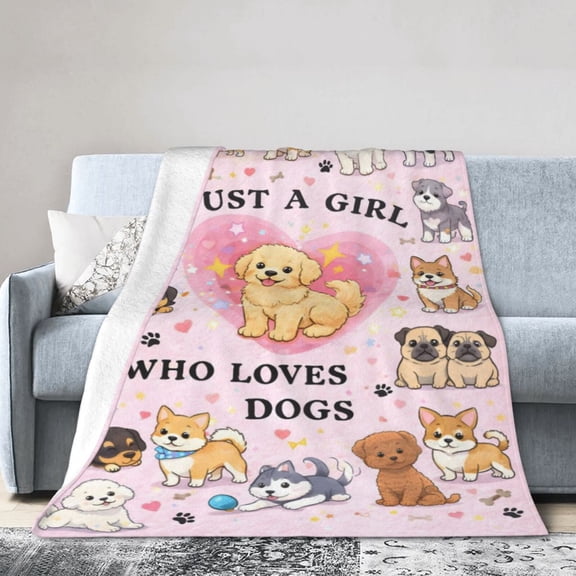 Dog Blanket Throw Blanket Soft Comfortable Home Decor Gift for Dog Lovers 50x40