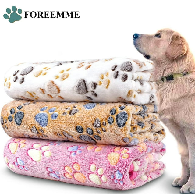 Dog Blankets for Small Dogs 3 Pack Cat and Dog Blanket, Soft & Warm Fleece Flannel Pet Blanket