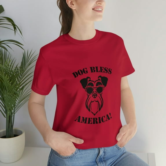 Dog Bless America Unisex Jersey Short Sleeve Tee