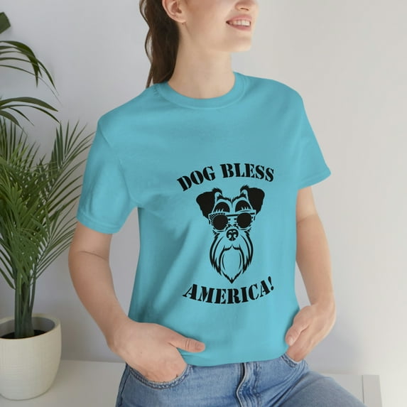 Dog Bless America Unisex Jersey Short Sleeve Tee