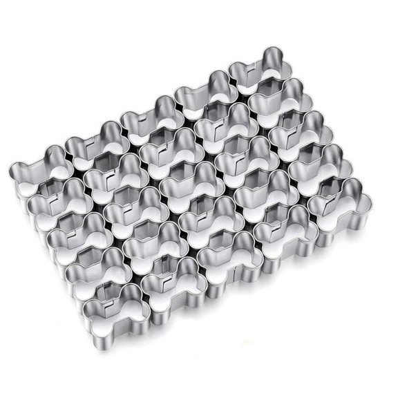 Dog Bone Cookie Cutter,25 Cavity Small Dog Bone Cookie Cutters for Treats,Dog Treat Cookie Cutters for Baking,Dog Biscuit Cookie Cutter,Dog Bone Shaped Cookie Cutter,Mini Dog Bone Cookie Cutter