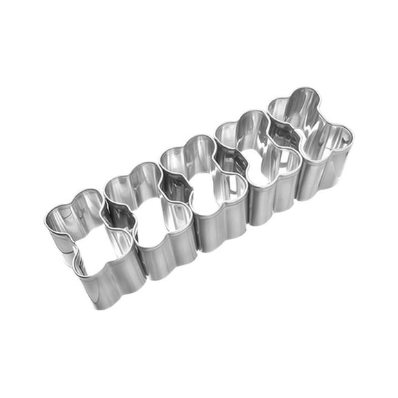 Dog Bone Cookie Cutter,5 Cavity Small Dog Bone Cookie Cutters for Treats,Dog Treat Cookie Cutters for Baking,Dog Biscuit Cookie Cutter,Dog Bone Shaped Cookie Cutter,Mini Dog Bone Cookie Cutter(1pcs)