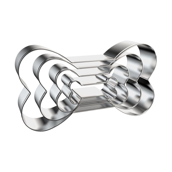 Dog Bone Cookie Cutter Set, Stainless Steel Baking Mold, DIY Pastry Tool, Food Grade Steel With Smooth Edge, Oven Safe Reusable Design, Ideal For Cookies, Fondant, Bread Making
