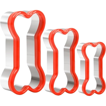 Dog Bone Cookie Cutters Set of 3, Dog Treats Cookie Cutter, Biscuit Dog Treat Cookie Cutter Set for Homemade