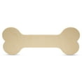 thumbnail image 1 of Dog Bone Cutouts 4-3/8 x 12-inch, Pack of 1 Wood Door Hanger Blanks, Wooden Crafts to Paint, Wooden Cutouts for Crafts, by Woodpeckers, 1 of 5