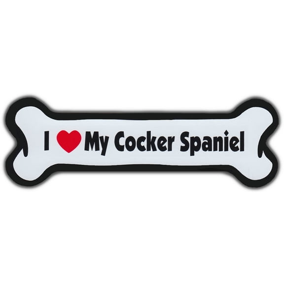 Dog Bone Magnet: I Love My Cocker Spaniel | Dogs Doggy Puppy | Car Automobile