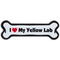 thumbnail image 1 of Dog Bone Magnet: I Love My Lab (Yellow) | For Cars, Refrigerators, More, 1 of 1