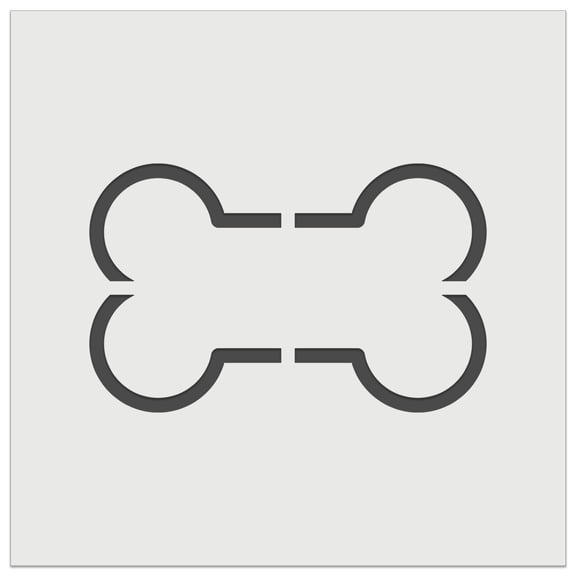 Dog Bone Outline DIY Cookie Wall Craft Stencil - 3.5 Inch