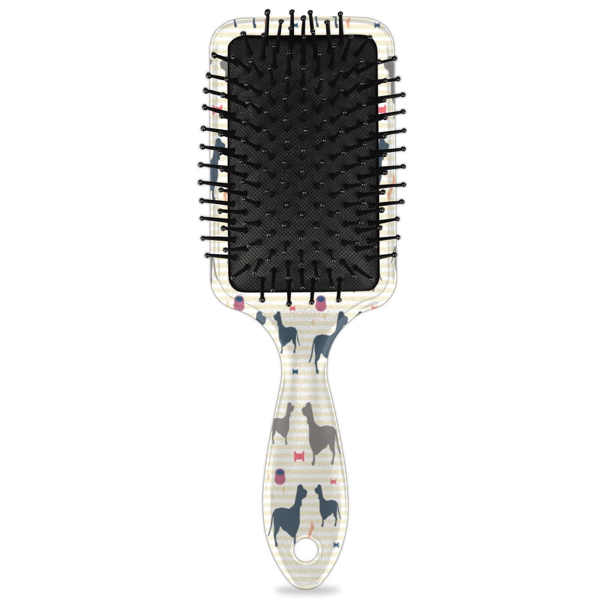 Dog Bone Pattern Hair Brush Detangler Brush With Nylon Bristle For Thick Cu Walmart